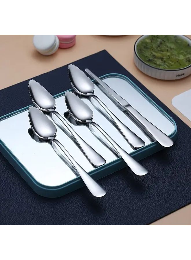 Stainless Steel Grapefruit Spoon And Knife Set 3 Pieces - Image 1