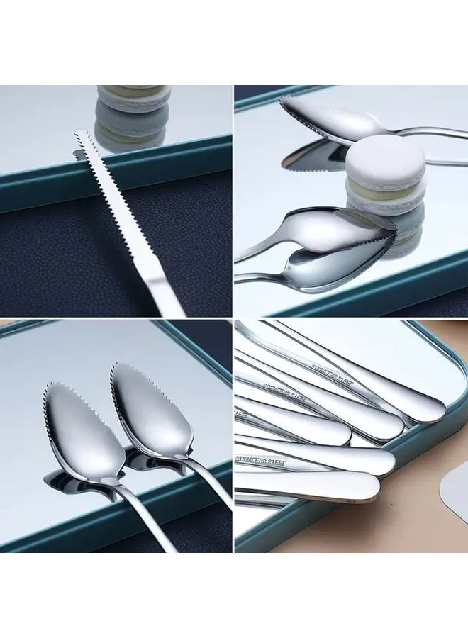 Stainless Steel Grapefruit Spoon And Knife Set 3 Pieces - Image 5