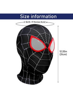 SUPVOX Supvox® 3D Spider-Man Mask Spiderman Masks Spider Man Cosplay Costumes Superhero Lenses, Superhero Costume Mask for Adult Kids, Role Play Superhero Masks for Halloween Cosplay (Black)  - Image 2