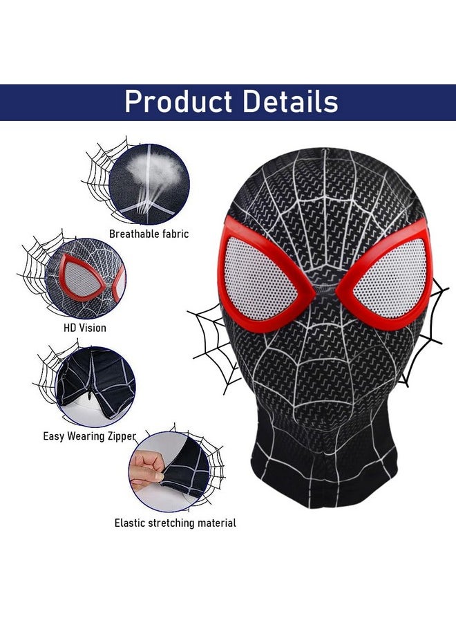 SUPVOX Supvox® 3D Spider-Man Mask Spiderman Masks Spider Man Cosplay Costumes Superhero Lenses, Superhero Costume Mask for Adult Kids, Role Play Superhero Masks for Halloween Cosplay (Black)  - Image 3