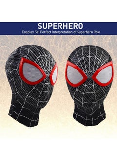 SUPVOX Supvox® 3D Spider-Man Mask Spiderman Masks Spider Man Cosplay Costumes Superhero Lenses, Superhero Costume Mask for Adult Kids, Role Play Superhero Masks for Halloween Cosplay (Black)  - Image 5