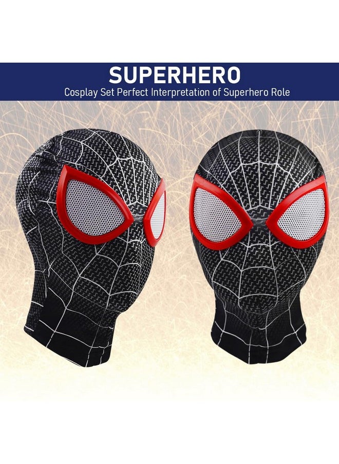 SUPVOX Supvox® 3D Spider-Man Mask Spiderman Masks Spider Man Cosplay Costumes Superhero Lenses, Superhero Costume Mask for Adult Kids, Role Play Superhero Masks for Halloween Cosplay (Black)  - Image 5