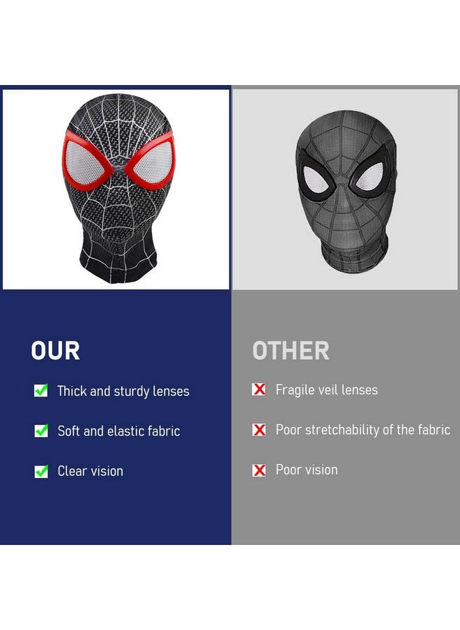 SUPVOX Supvox® 3D Spider-Man Mask Spiderman Masks Spider Man Cosplay Costumes Superhero Lenses, Superhero Costume Mask for Adult Kids, Role Play Superhero Masks for Halloween Cosplay (Black)  - Image 4