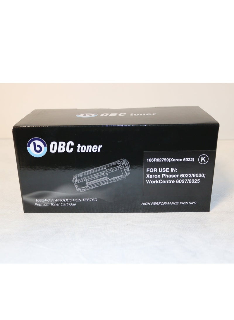 OBC Compatible Black Laser Toner Cartridge Replacement for Xerox 6022 (106R02759) Prints up to 1500 pages in professional quality - Image 1