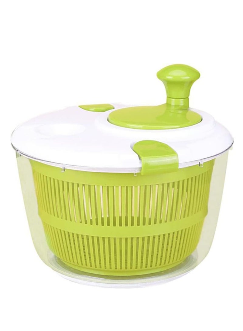 JAJEEK Salad Vegetable Dehydrator Salad Rotor with Handle - Manual Lettuce Washing Machine & Dry Clothing Machine, Easy Water Drainage, Green Color - Image 1