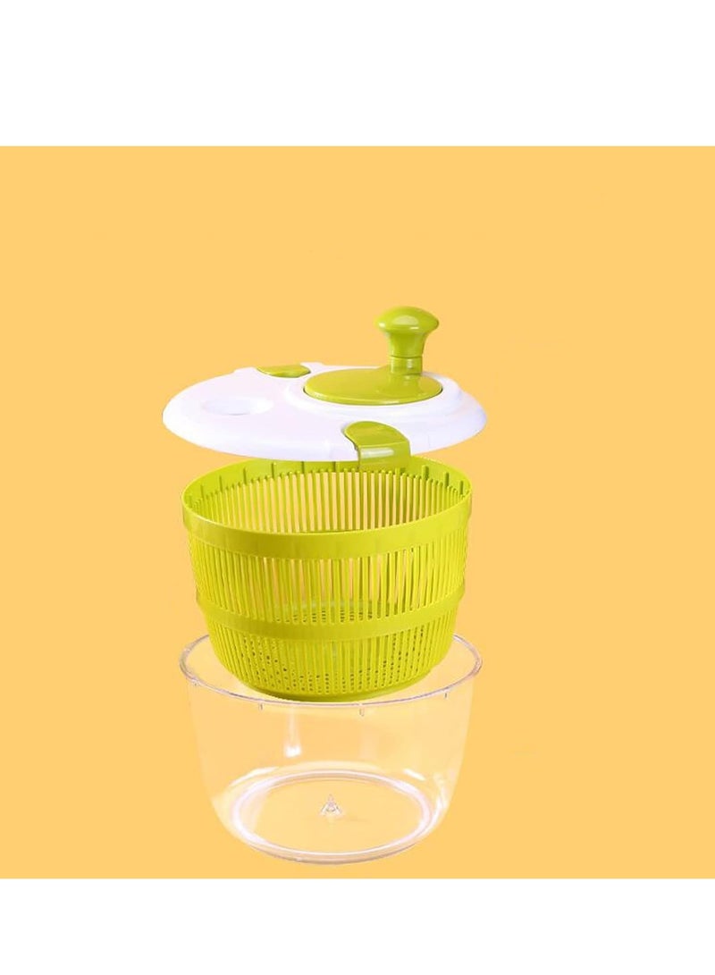 JAJEEK Salad Vegetable Dehydrator Salad Rotor with Handle - Manual Lettuce Washing Machine & Dry Clothing Machine, Easy Water Drainage, Green Color - Image 5