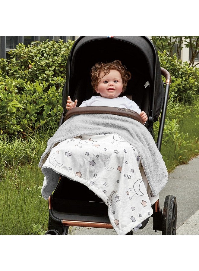 CREVENT Gift Set for Newborns -Diaper Caddy Organizer Basket with 2 Blankets, 1 Taggie, 1 Lovey, 3 Socks，1 Gift Bag with Ribbon - Welcome Essential Baby Shower (Neutral - Image 3