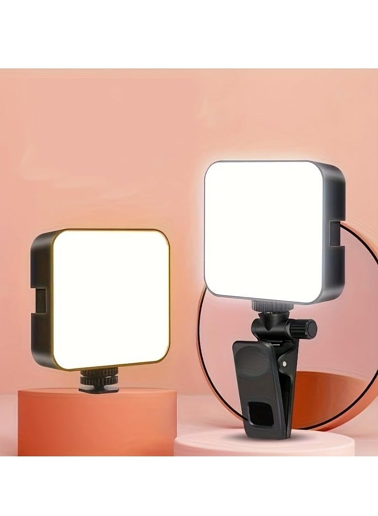 64 LED Rechargeable Selfie Ring Light – 7 Lighting Modes with Clip for iPhone, Mobile, Laptop – Perfect for TikTok, Video Calls & Photography  - Image 1