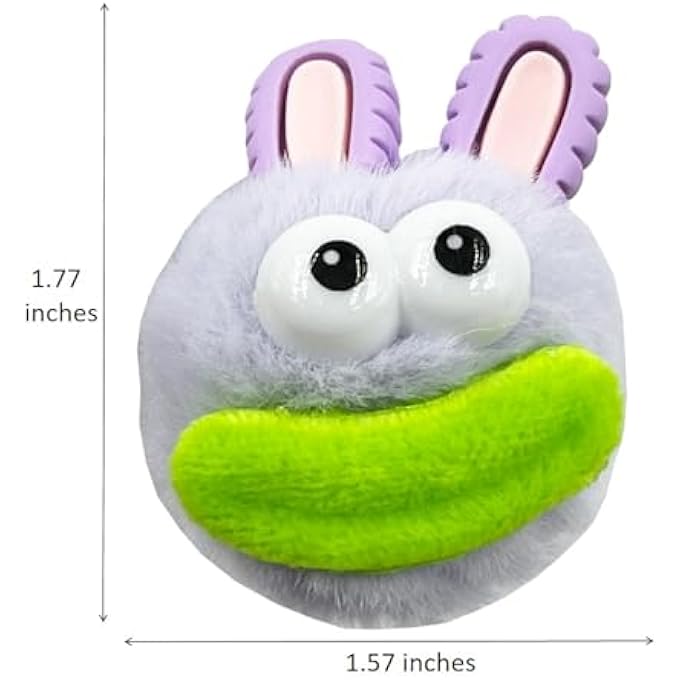 Stitch-Witch Funny Valentines Day Gifts, Furry Worry Monster Pocket Hug, Emotional Support Gifts, Stress Ball, Squeeze Ball (5pcs Pack Worry Monsters with Ears) - Image 5