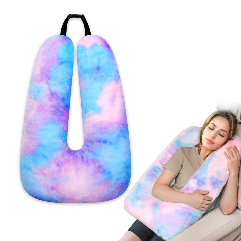 Atablyn Children Travel Pillow Car Pillow Removable U-Shaped Pillow for Adults to Support Head and Body in The Back Seat of Long Car Trips - Image 1