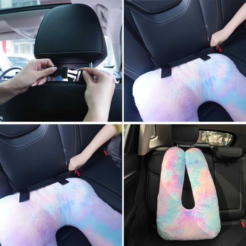 Atablyn Children Travel Pillow Car Pillow Removable U-Shaped Pillow for Adults to Support Head and Body in The Back Seat of Long Car Trips - Image 4