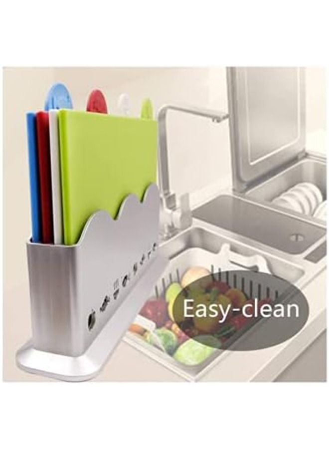 Arabest Cutting Board Set with Holder Non-slip Thick Boards for Kitchen  - Image 5