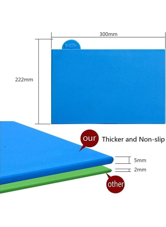 Arabest Cutting Board Set with Holder Non-slip Thick Boards for Kitchen  - Image 3