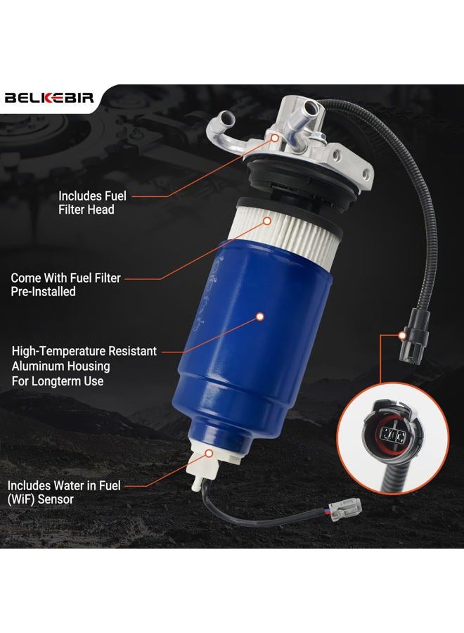 BELKEBIR Fuel Filter Housing Assembly Compatible with 2001-2004 Chevy Silverado 2500 HD 3500 GMC Sierra 6.6L V8 Duramax Diesel Replaces TP3018,19420323,97780061,98017680,904-558 - Image 4