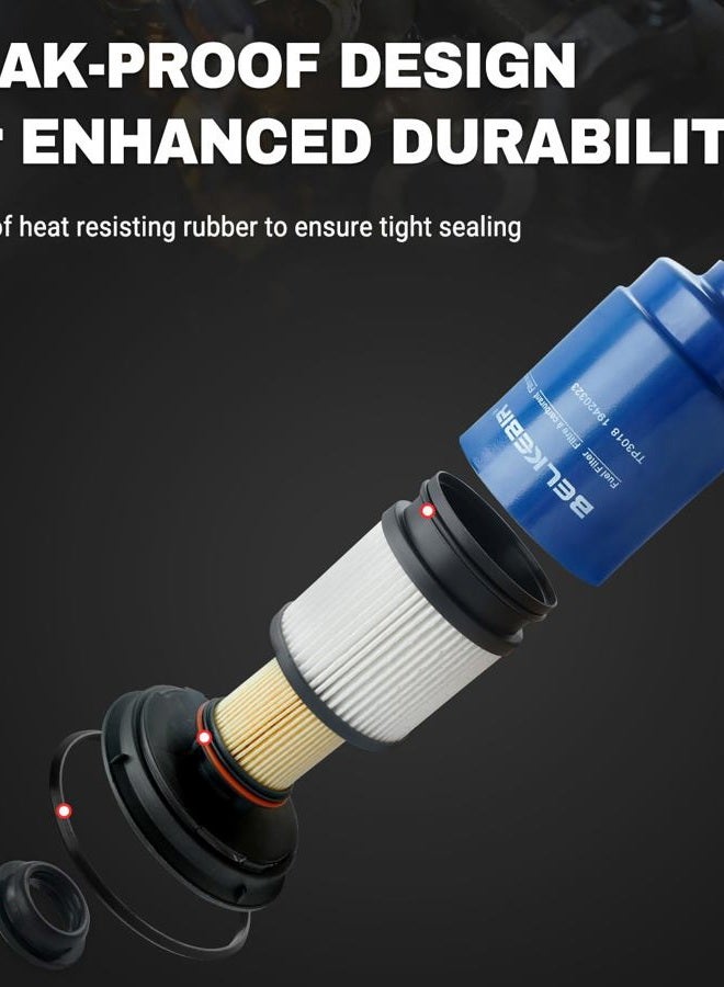 BELKEBIR Fuel Filter Housing Assembly Compatible with 2001-2004 Chevy Silverado 2500 HD 3500 GMC Sierra 6.6L V8 Duramax Diesel Replaces TP3018,19420323,97780061,98017680,904-558 - Image 5