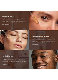 Sefralls 3-Pack Vitamin C Facial Serum For Face, Retinol Serum for Face and Hyaluronic Acid Serum For Anti Aging & Wrinkle, Age Defying Facial Serum, Firming & Hydrating for Face, Boost Skin Collagen,Hydrate  - Image 5