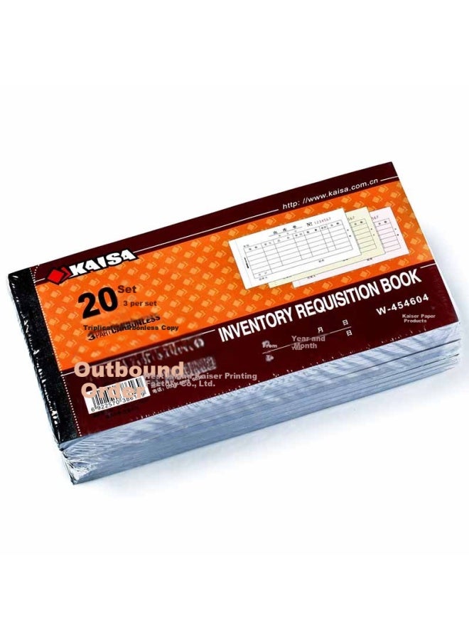 KAISA Outbound Note Triplicate 20 Sets Carbonless Copy Documents 54k (173*85mm) Pack Of 10 W-454604 - Image 3