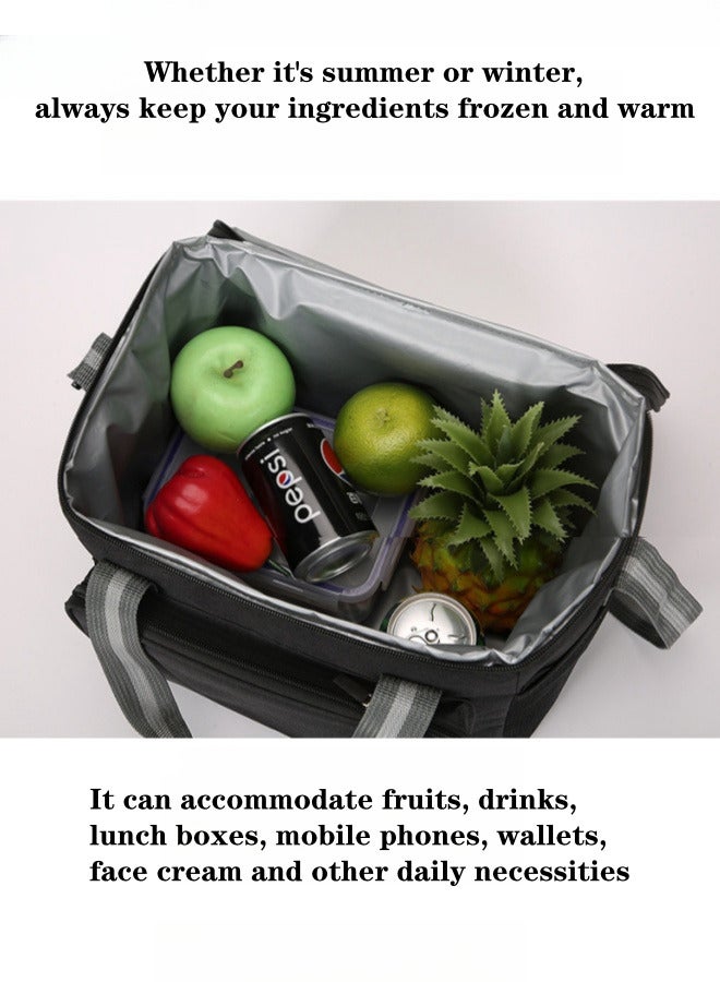 XiuWoo Large Capacity Lunch Bag Thickened Outdoor Oxford Cloth Thermal Insulation and Cold Insulation , 15L , 31*19*23 CM - Image 2