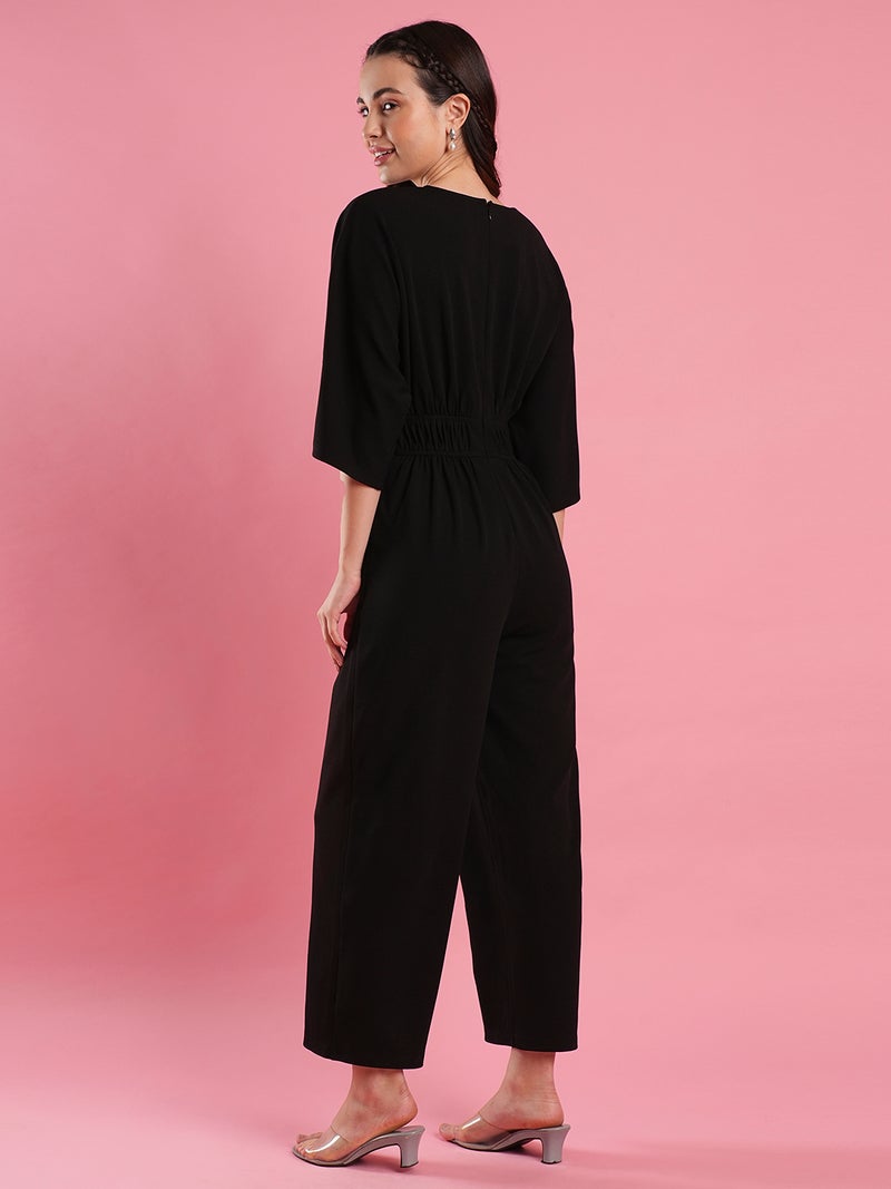 globus Globus Women V-Neck Cut-Out Detail Basic Jumpsuit  - Image 3