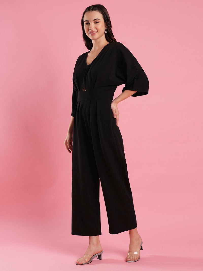 globus Globus Women V-Neck Cut-Out Detail Basic Jumpsuit  - Image 2