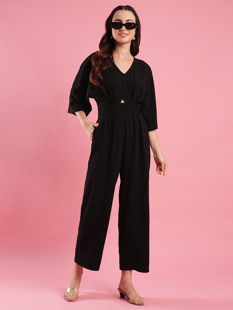globus Globus Women V-Neck Cut-Out Detail Basic Jumpsuit  - Image 1