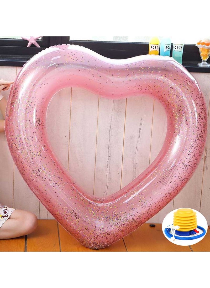 Loquat - Heart-Sharped Inflatable Summer Swimming Pool Tube 90CM - Image 1