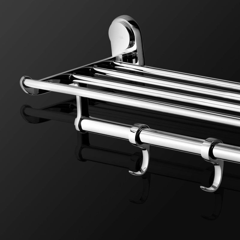 ALTON Chrome Finish Brass Towel Rack (24-Inch) - Image 2