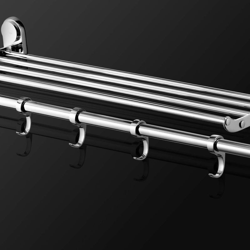 ALTON Chrome Finish Brass Towel Rack (24-Inch) - Image 4