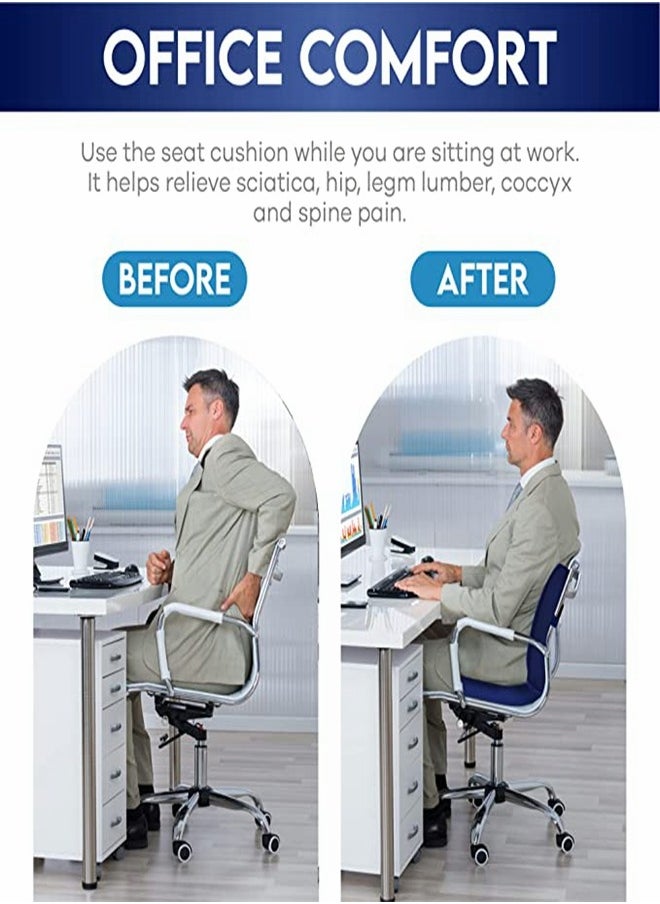 HomarKet - 2-Piece Multipurpose Memory Foam Seat Cushion and Lumbar Support Pillow Set - Image 1