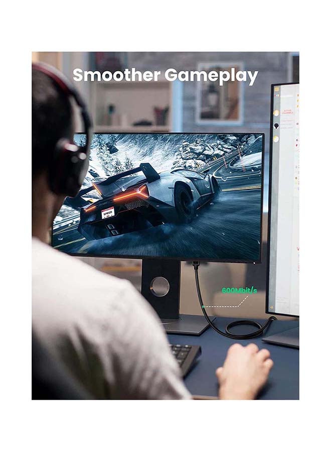 يو جرين كابل إيثرنت شبكة Cat7 مستدير 10 جيجابت وشبكة LAN إنترنت RJ45 28AWG محمي بتردد 600 ميجاهرتز بطول متر واحد لراوتر لأجهزة لابتوب وكمبيوتر مكتبي وماك وسويتش  وبلايستيشن 5 وبلايستيشن 4 والتلفزيون الذكي - Image 3