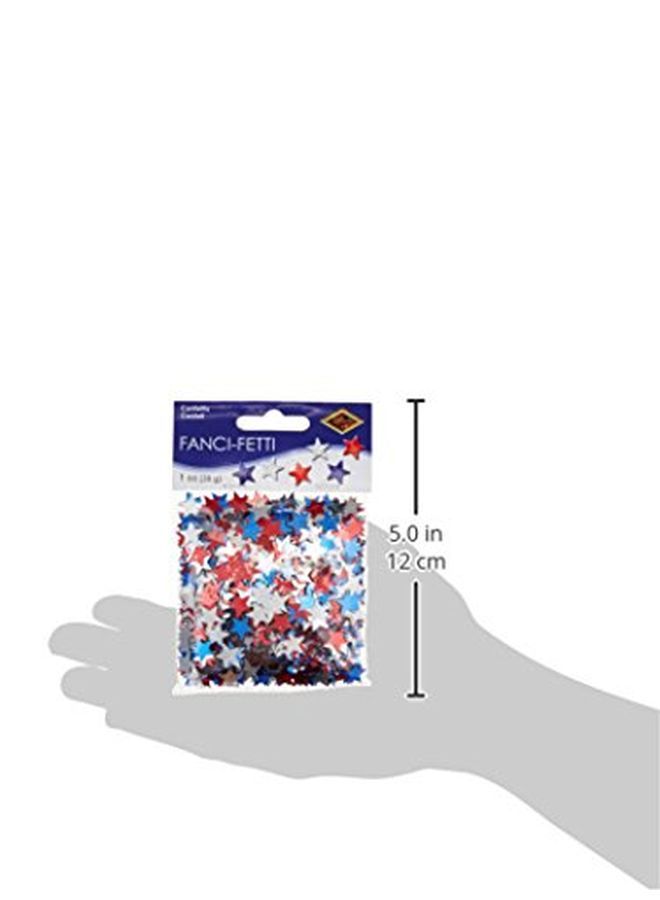 Beistle نجوم فانسيفيتي (أحمر فضي أزرق) إكسسوار حفلة (1 قطعة) (1 أونصة/عبوة) - Image 3