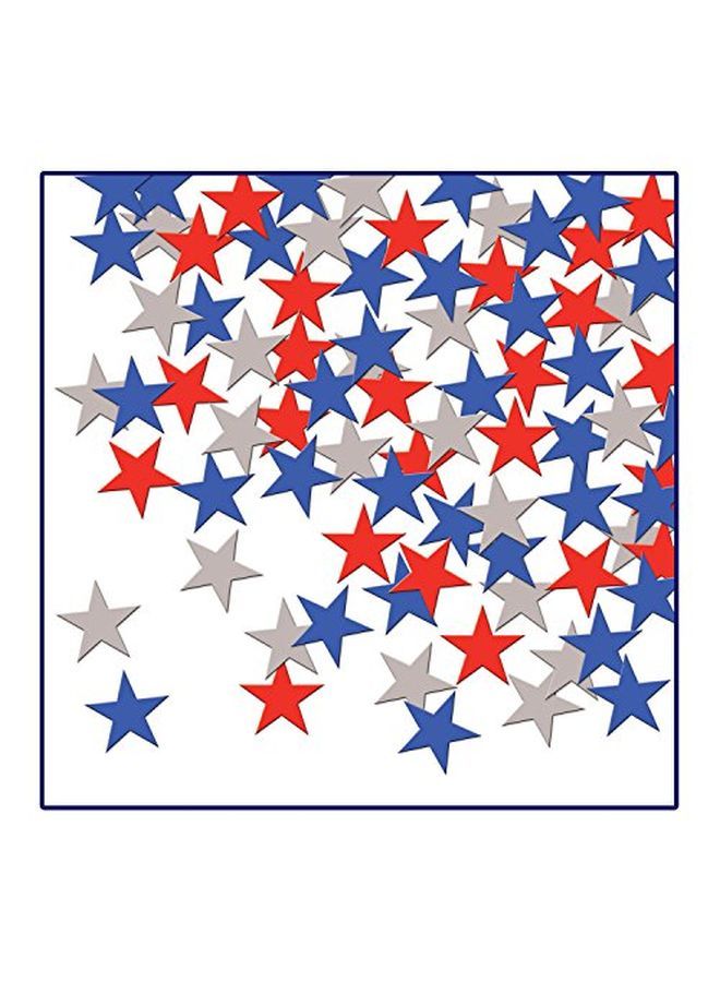 Beistle نجوم فانسيفيتي (أحمر فضي أزرق) إكسسوار حفلة (1 قطعة) (1 أونصة/عبوة) - Image 1