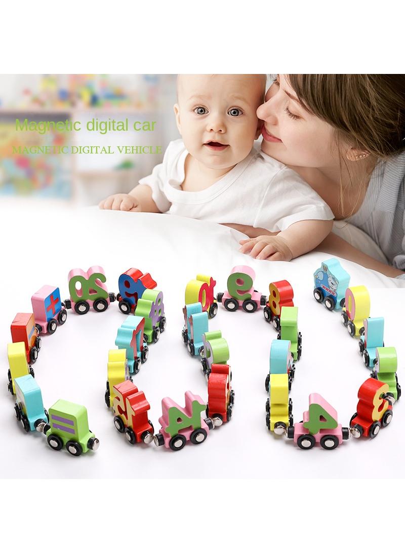 واي آند دي ألعاب خشبية مغناطيسية رقمية قابلة للتجميع على شكل قطار - Image 4