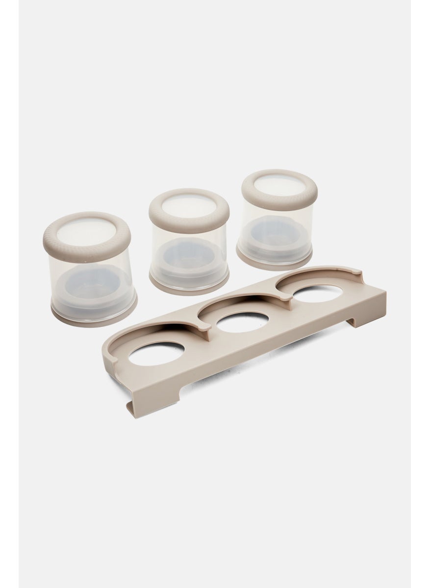 Muy Mucho 3 Pack Dispensers 180 ml, Grey  - Image 1