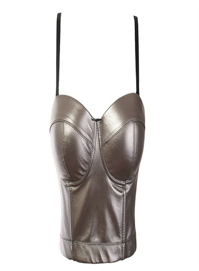 Loquat Solid Slim Fit Elastic Tank Vest Silver - Image 1