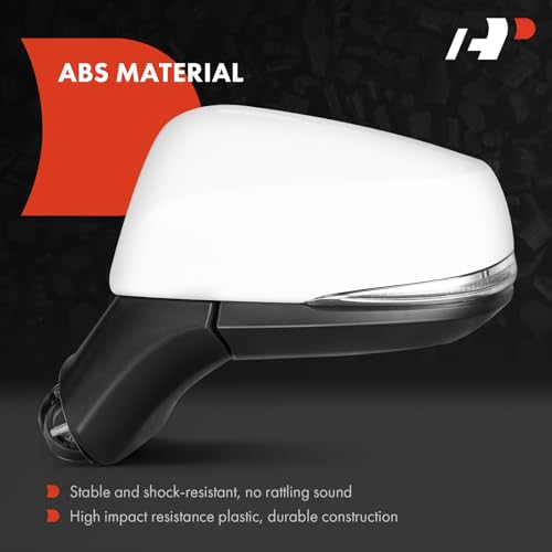 A-Premium Driver Side Power (White) Door Mirror Compatible with Toyota RAV4 2019 2020 2021 2022 - Heated Manual Folding w/Turn Signal and Blind Spot Detection Outside Rear View Mirror - Image 3