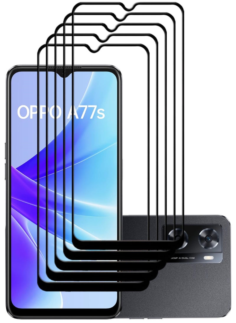ACLIX 5 Pieces Antistatic ESD Dustproof Premium Quality High Definition Tempered Glass Screen Protector Designed For Oppo A77s - Image 1