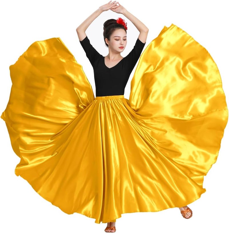 Sancan Womens Full Ankle Length Retro Long Maxi Tea Skirt for Dance Halloween Costume Party Cosplay Renaissance Festival Faire - Image 1