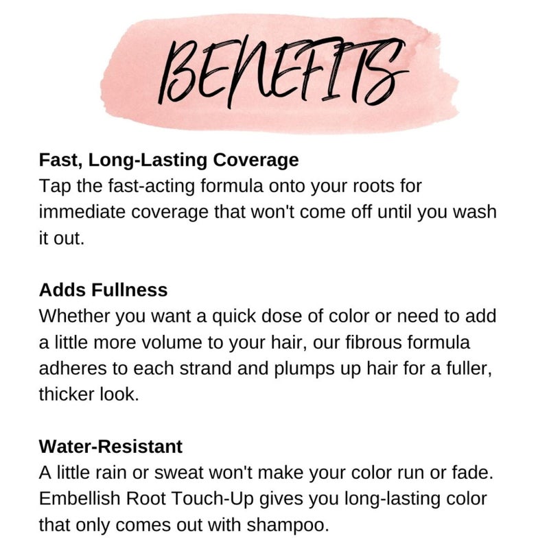 Calista Embellish Root Touch-Up, Blonde, Temporary Grey Cover and Root Concealer, 0.35 oz. - Image 4