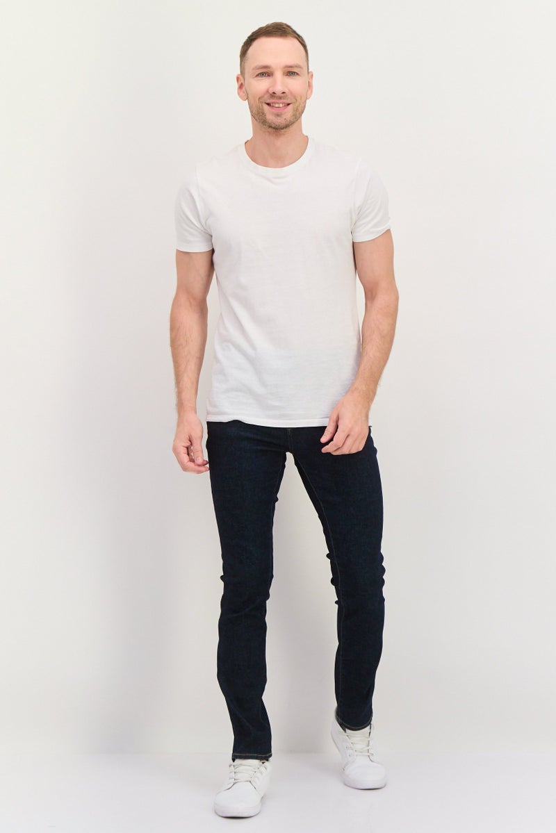 GAP Men Skinny Fit Solid Stretchable Denim, Navy - Image 3