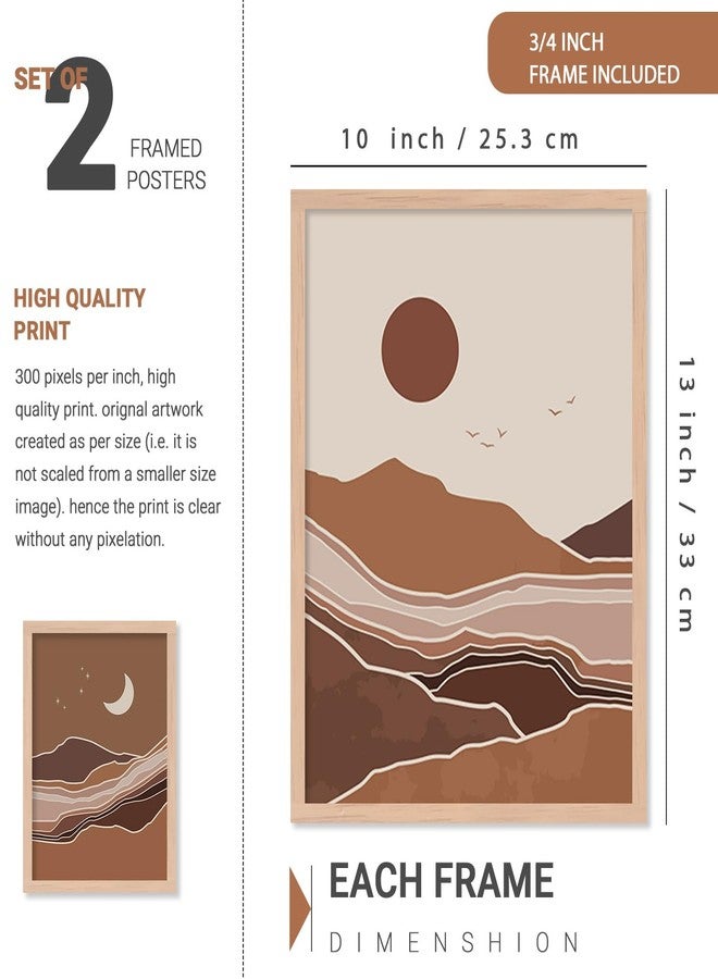 walllane - Minimal Art Framed Painting/Poster For Living Room, Bedroom, Office/Frames For Wall Decor (10 Inch x 13 Inch) Set Of 4 Cate- 025 - Image 2