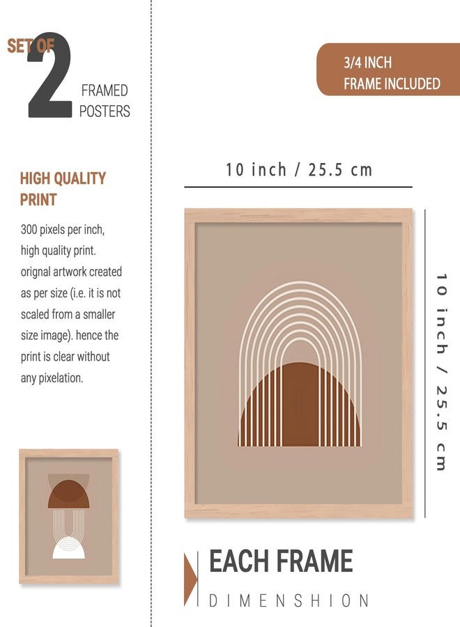 walllane - Minimal Art Framed Painting/Poster For Living Room, Bedroom, Office/Frames For Wall Decor (10 Inch x 13 Inch) Set Of 4 Cate- 025 - Image 4