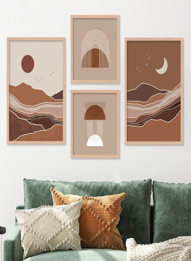 walllane - Minimal Art Framed Painting/Poster For Living Room, Bedroom, Office/Frames For Wall Decor (10 Inch x 13 Inch) Set Of 4 Cate- 025 - Image 3
