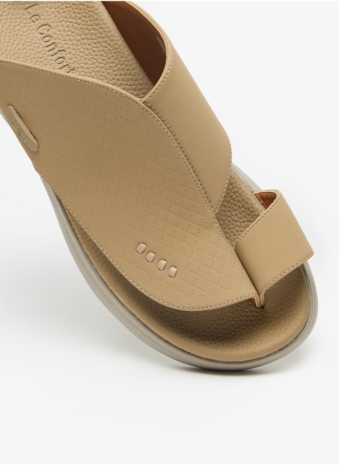 Le Confort - Men's Textured Slip-On Arabic Sandals - Image 1