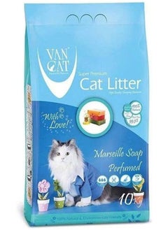 VAN CAT 10 Kg Marsilla Soap Perfumed White Bentonite Clumping Cat Litter 