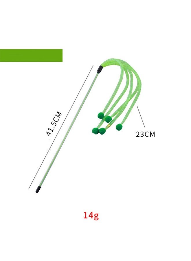 1 Piece Cat Toys Interactive Cat Wand Toys with Feather and Bell Safe Cat Teaser Catcher Stick Toy Colorful  for Cats Kittens Training Pets Exerciser - Image 1