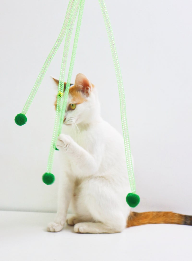 1 Piece Cat Toys Interactive Cat Wand Toys with Feather and Bell Safe Cat Teaser Catcher Stick Toy Colorful  for Cats Kittens Training Pets Exerciser - Image 2