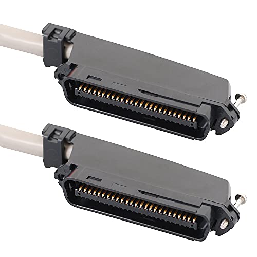 ICC Male to Male 25 Pair Telco Cable 5ft - Cat3 24AWG, 100% Solid Pure Copper, Gray Riser CMR Cable with 90 Degree 50 Pin Telco Connector for Voice and Low Data PBX Applications, 5 Feet - Image 1