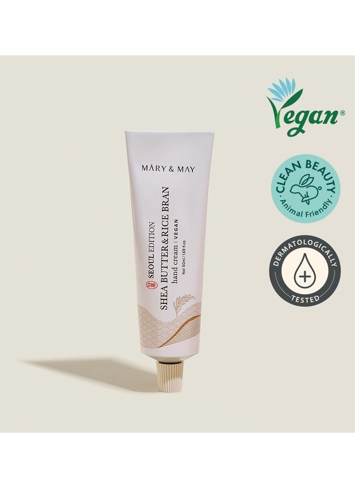 Mary & May  كريم اليدين ماري آند ماي النباتي بزبدة الشيا ونخالة الأرز ٥٠ مل - Image 1