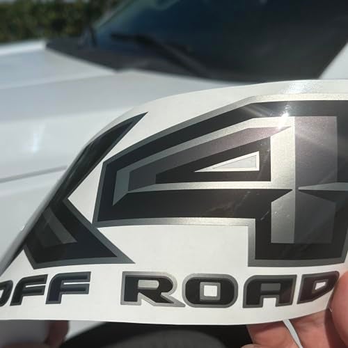 GOLD HOOK FX4 Off Road Decals Compatible with Ford F-150 2015-2026 - Premium Series - Gray Metallic Finish - Set of 2 - Image 5